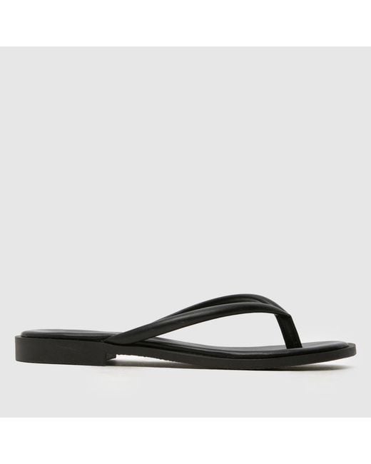 Schuh Black Tulia Toe Post Sandals