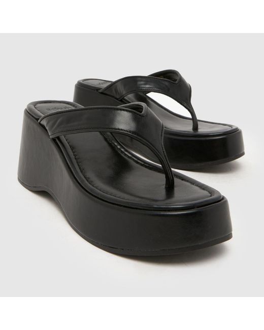 Schuh Black Tonio Chunky Toe Post Sandals