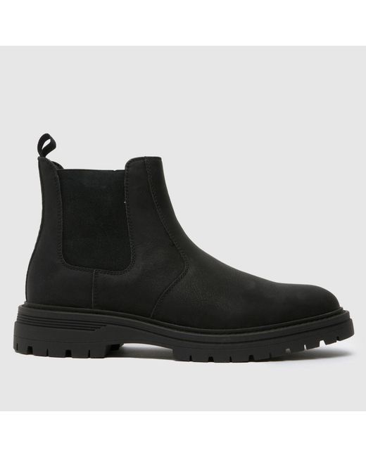 Schuh Black Dion Chunky Chelsea Boots for men