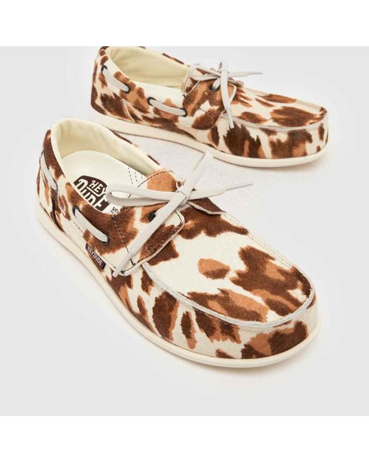 HeyDude Brown Harbor Breeze Lo Trainers