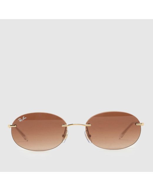 Ray-Ban Brown 3767 Oval Sunglasses