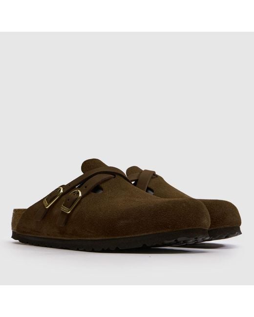 Birkenstock Brown Blair D-Buckle Clog Flats