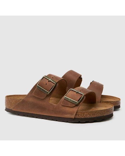 Birkenstock Brown Arizona Oiled Leather Sandals, Size: 3 (Eu 36)