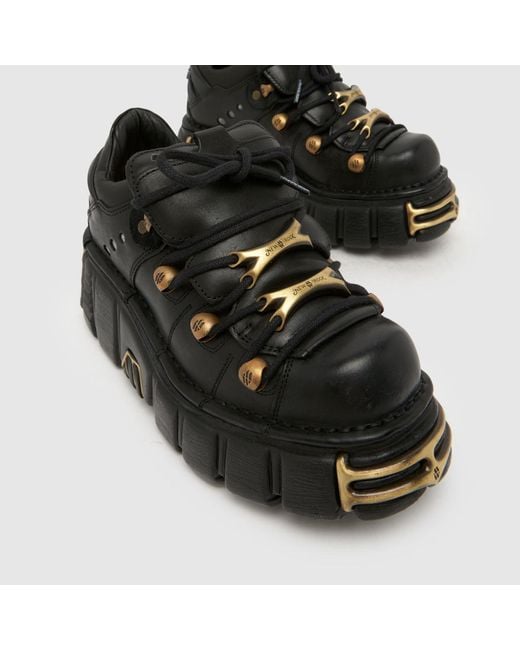 New Rock Black Classic Low Flats
