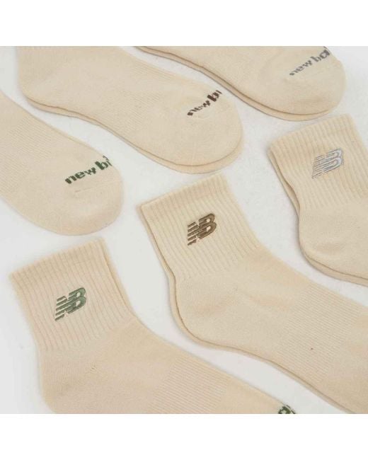 New Balance Natural Ankle Embroidered Sock 6 Pack