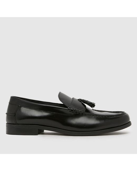 Schuh Black Ryder Leather Loafer Shoes for men