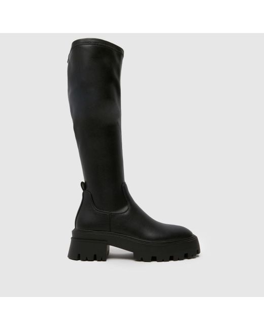 Schuh Black Dasha Chunky Knee High Boots