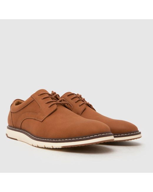 Schuh Brown Pedro Sole Derby Shoes for men
