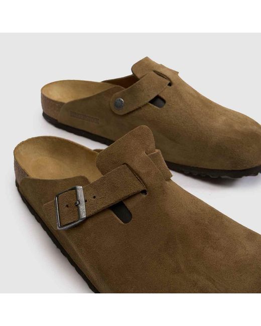 Birkenstock Brown Boston Clog Sandals for men