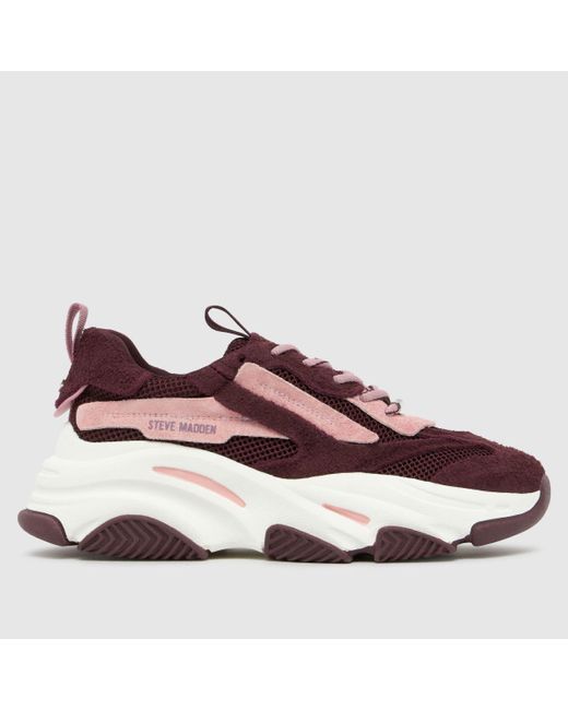 Steve Madden Red Possession Trainers