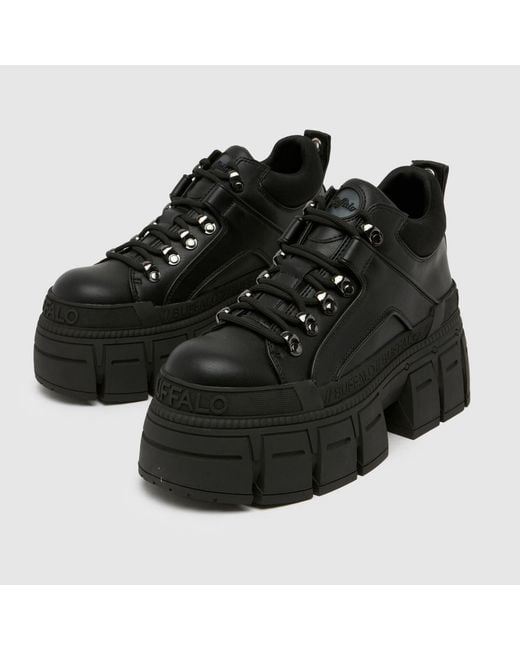 Buffalo Black London Gospher Hike Lo Trainers