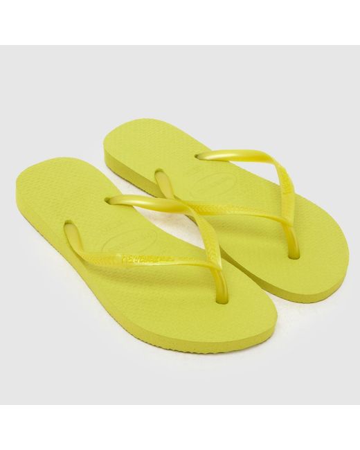 Havaianas Yellow Slim Flip Sandals
