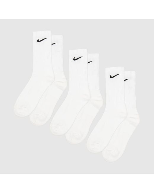 Nike White Crew Socks 3 Pack