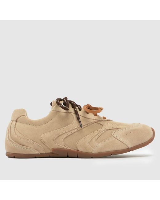 Schuh Natural Mindy Suede Lace Up Trainers