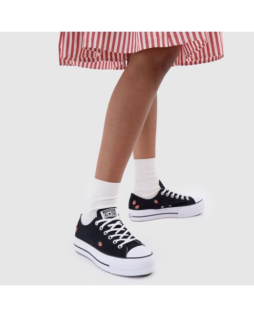 Converse Black All Star Lift Ox Trainers