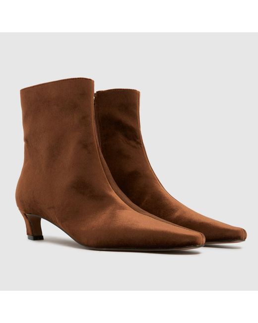 Schuh Brown Bexley Kitten Heel Boots