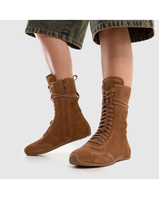 Schuh Brown Morg Suede Boxing Boot Trainers
