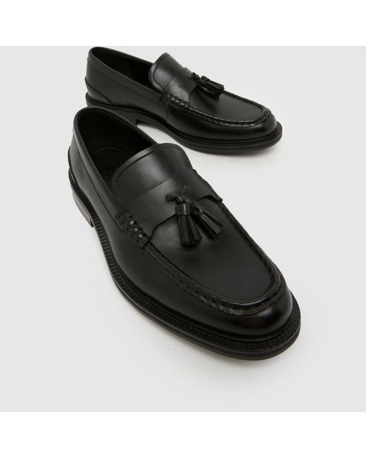 Schuh Black Robin Tassel Loafer Shoes for men
