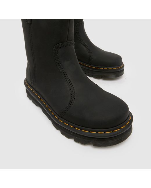 Dr. Martens Black Zebzag Rigger Boots for men