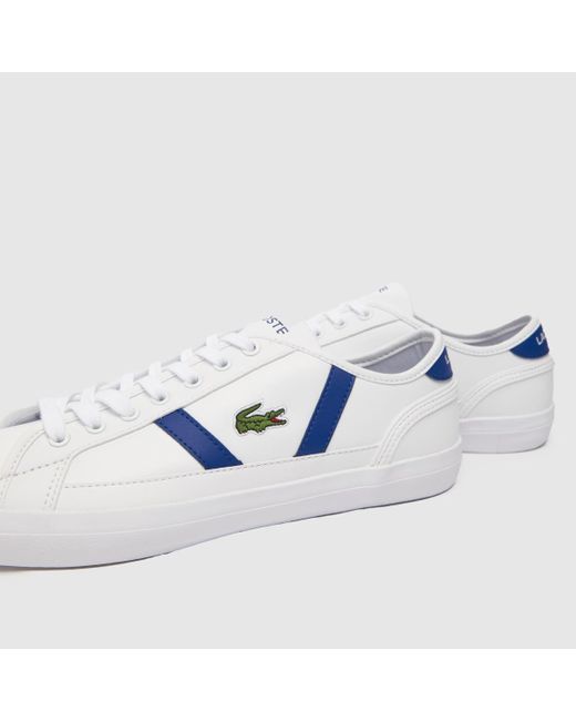 Lacoste White & Blue Sideline Trainers for Men | Lyst UK