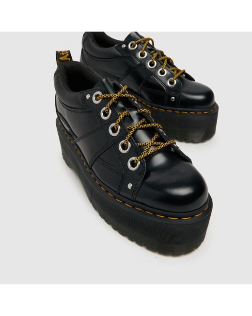 Dr. Martens Black Quad Max Core Flat Shoes In