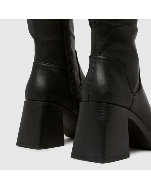 Schuh Black Doja Platform Knee High Boots