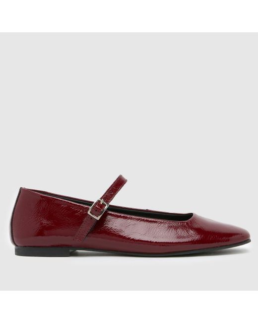 Schuh Red Layna Leather Ballerina Flats