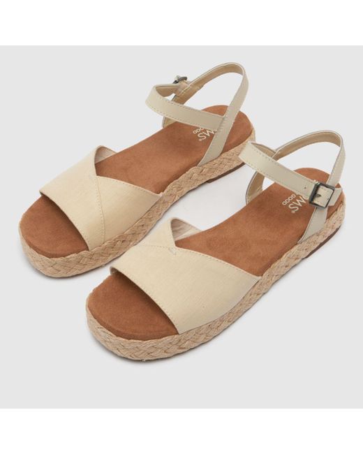 TOMS White Abby Sandals In