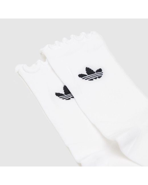 Adidas Black Ruffle Crew Sock 2 Pack
