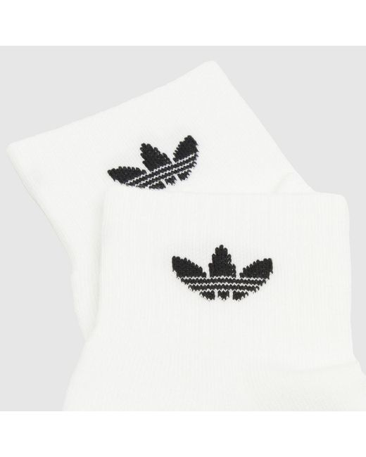 Adidas White Originals Ankle Sock 6 Pack