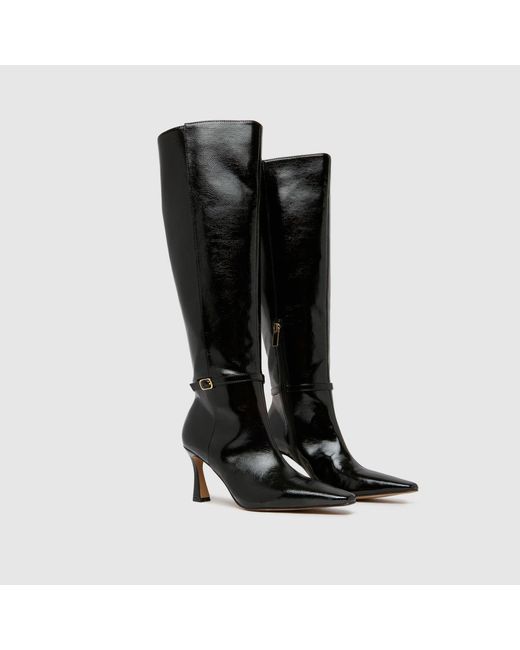 Schuh Black Demi Buckle Knee Boots