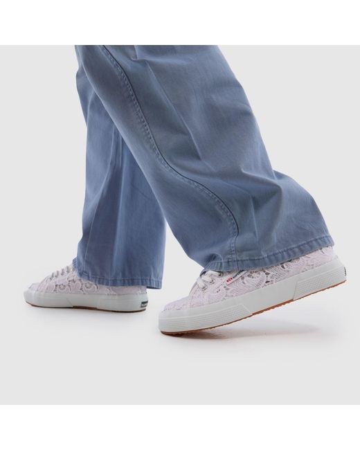 Superga White 2750 Macrame Trainers