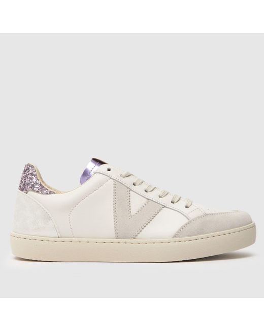 Victoria White Berlin Glitter Trainers In