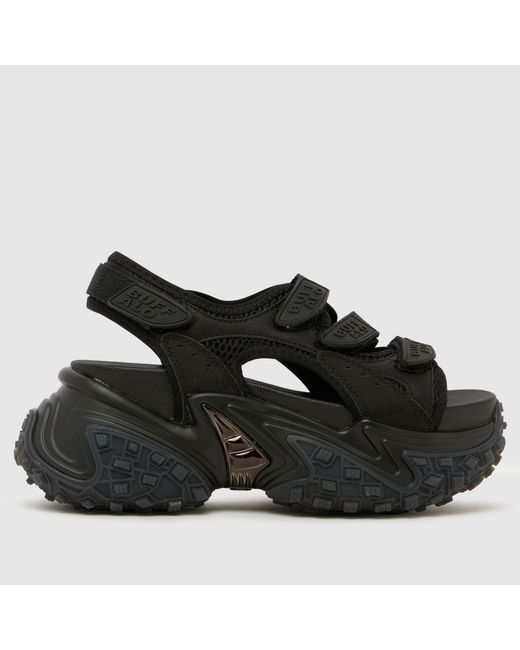 Buffalo Black London Cerbo Track Sandals