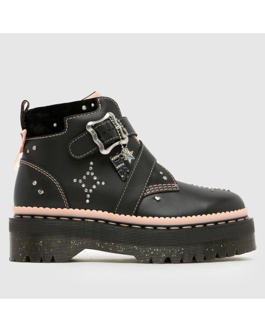 Dr. Martens Black Caitie Strap Boots