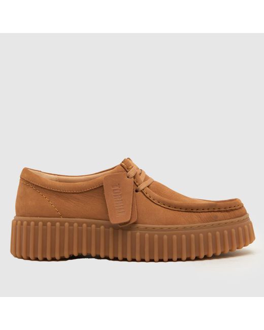 Clarks Brown Clarks Torhill Bee Flat Shoes In