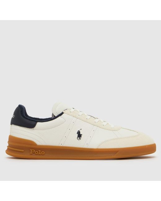 Polo Ralph Lauren White Heritage Aera Trainers for men