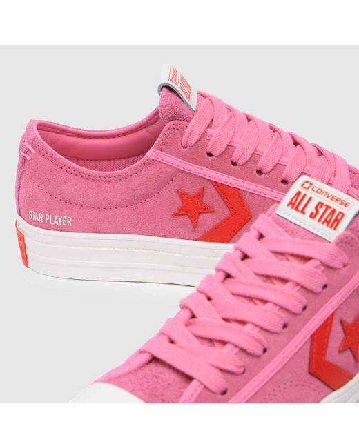 Converse Pink Star Player 76 Trainers In