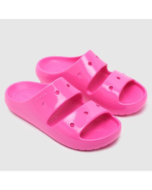 CROCSTM Pink Classic Neon Sandals In