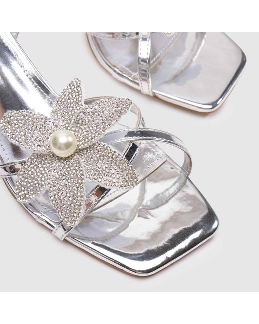SIMMI White Eleanoora Bling High Heels