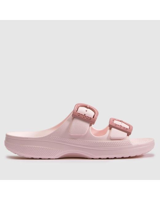 CROCSTM Pink Saturday Enamel Buckle Sandals