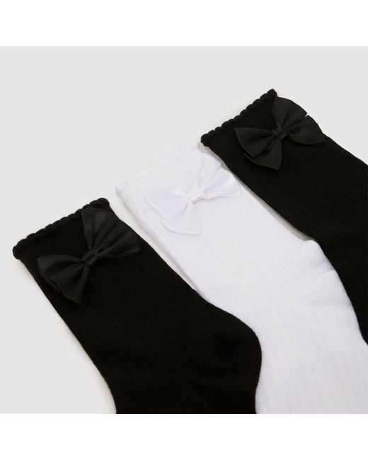 Schuh Black Bow Crew Sock 3Pk