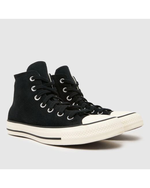 Converse Black All Star Hi Winterluxe Leopard Trainers