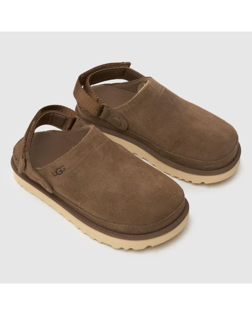 Ugg Brown Goldenstar Clog Sandals In