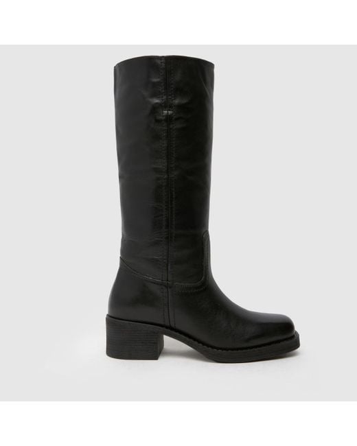 Schuh Black Damari Leather Pull On Boots