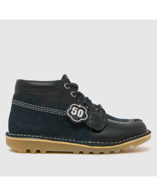 Kickers Classics Blue Kick Hi Stitch Boots