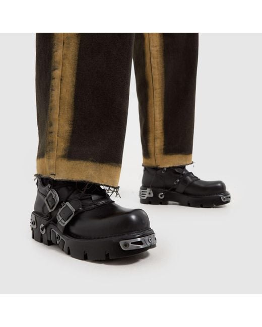 New Rock Black Reactor Shoes for men