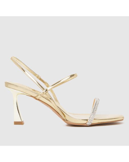 SIMMI Metallic Gillespie Bling Slingback Low Heels