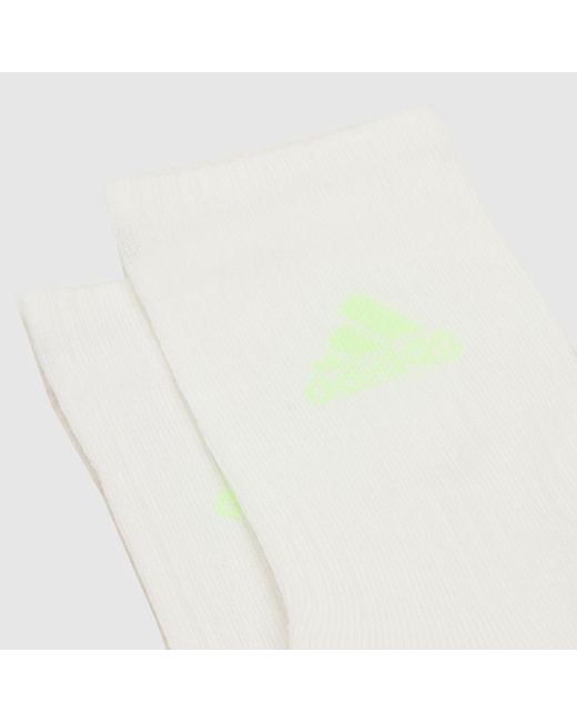 Adidas White Sport Crew Sock 3 Pack