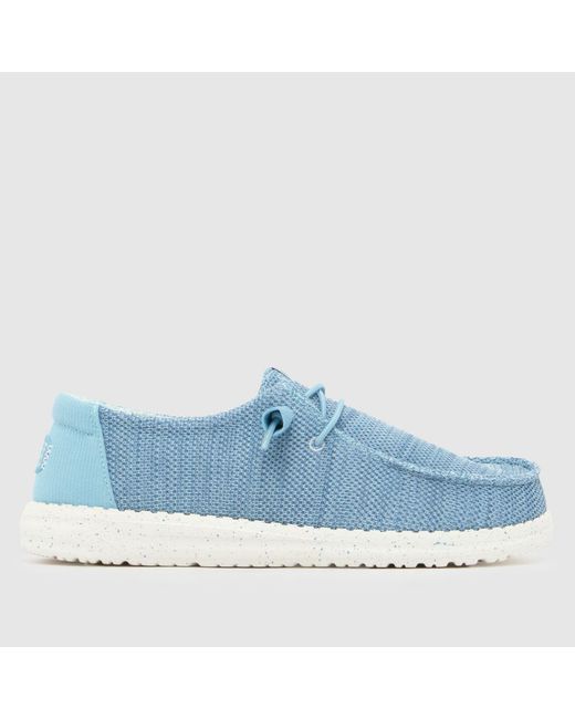 HeyDude Blue Wendy Stretch Sox Trainers